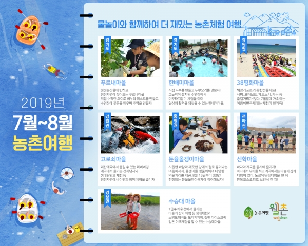 여름여행지 7개소 인포그래픽