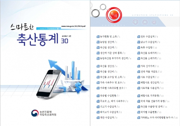 축산통계 표지와 목차
