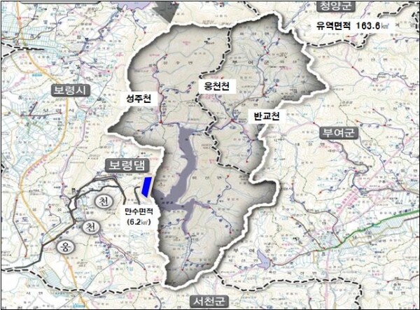 보령댐 위치도
