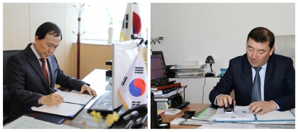 카자흐스탄 국립농업과학대학교와의 비대면 원격 협약식