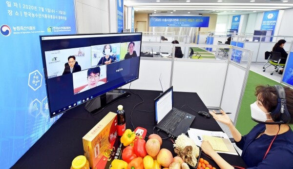 사진은 수출시장 다변화국가를 대상으로 한 온라인 수출상담회 모습