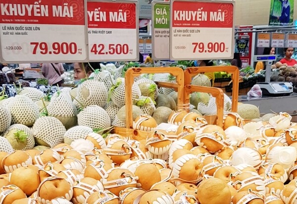 사진은 베트남 호치민 대형마트에서 판매 중인 한국산 배