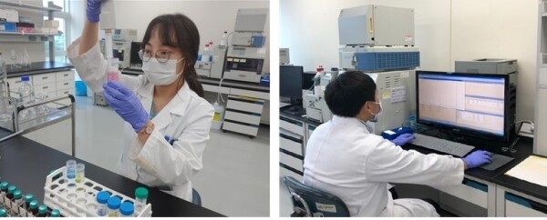 사진은 사료 곰팡이독소 분석 모습