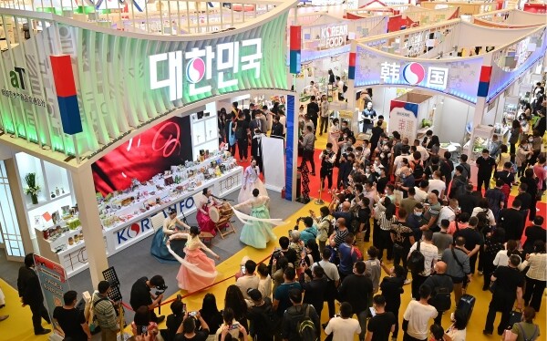 사진은 2021 상하이 Sial China 한국관 모습