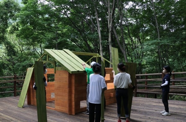 숲속 집짓기 운영 모습