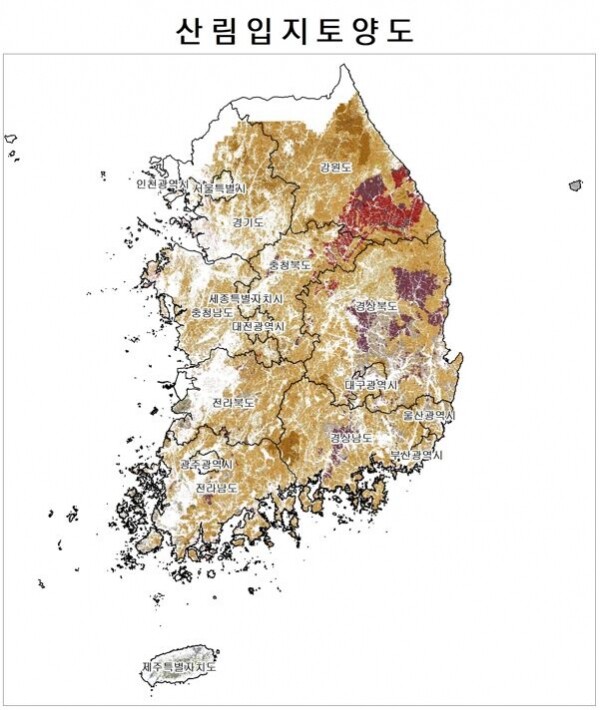 산림입지 토양도.