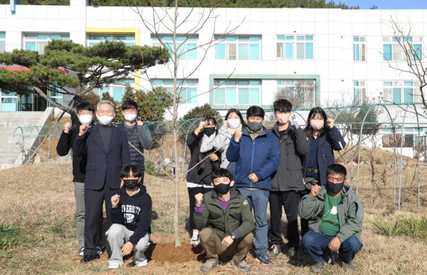 만리포중학교에 목련을 식재했다