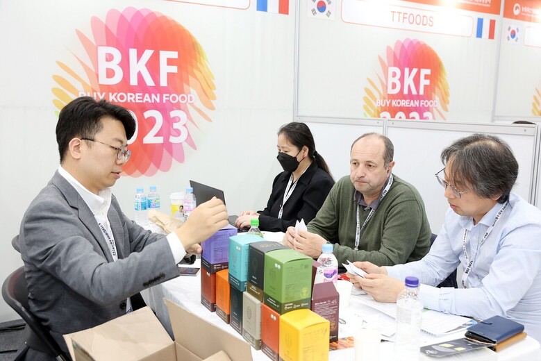 한국농수산식품유통공사 2023년 하반기 K-푸드 바이어초청 수출상담회(BKF) 모습 (자료 DB)