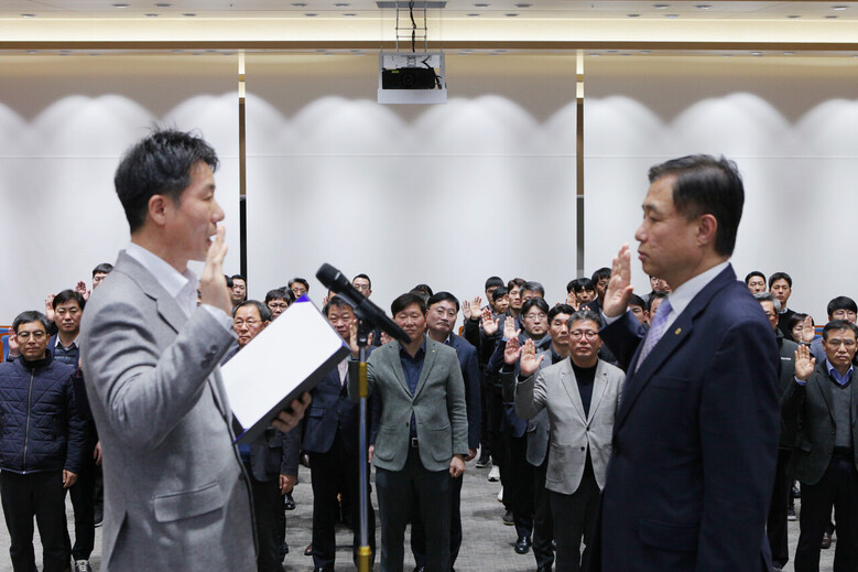 농협사료 신년업무보고회를 개최(농협사료 제공)