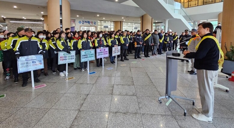 화재예방 캠페인 감사 인사(서울시농수산식품공사 제공)