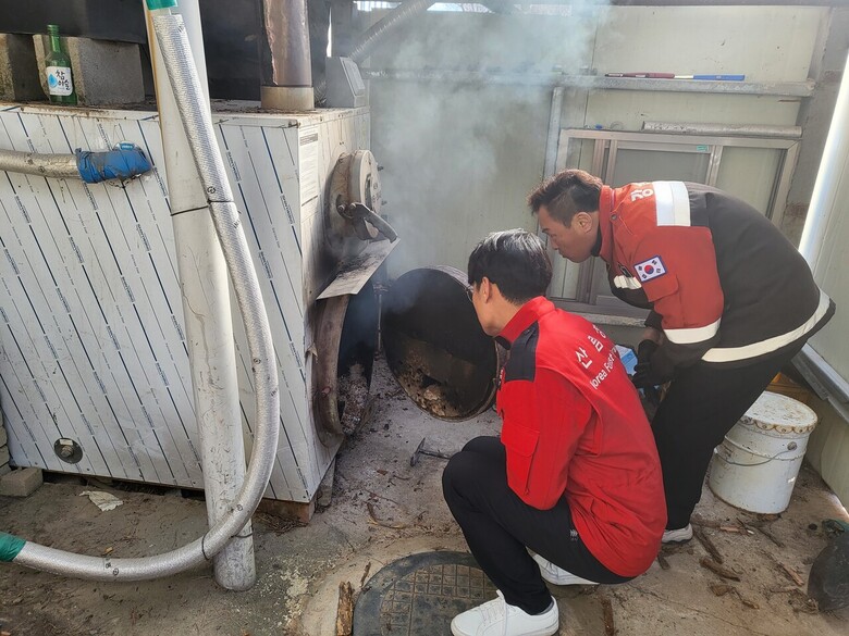 화목보일러 일제 점검 현장(산림청 제공)