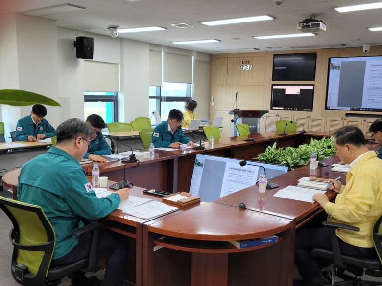 과수화상병 현장점검 대응 회의(농진청 제공)