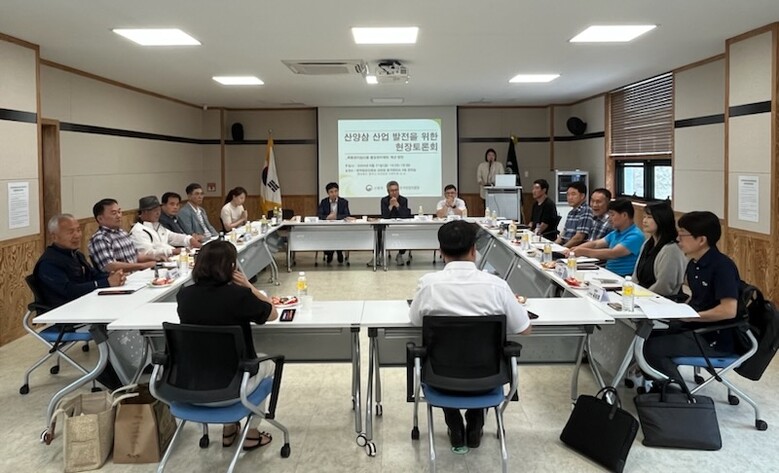 산양삼 육성정책의 주요 개정사항을 설명하고 제도 개선 방향을 모색하는 정책간담회 개최(산림청 제공)