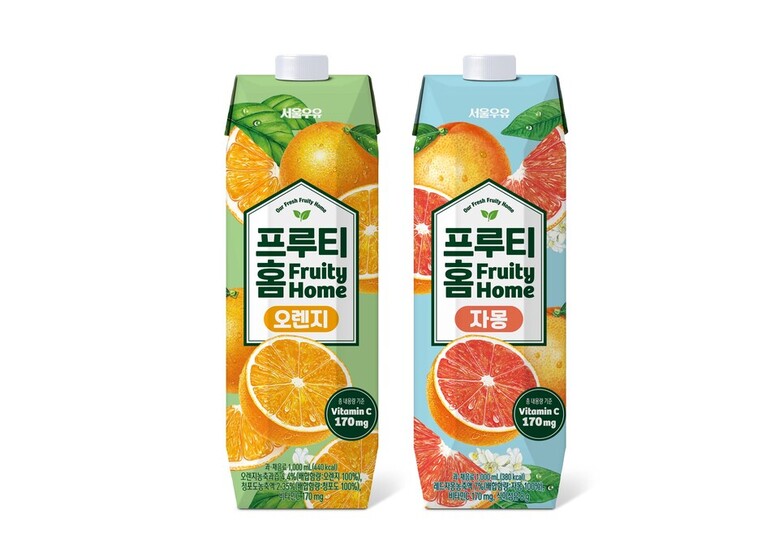 서울우유 프루티홈 오렌지∙자몽 2종 신제품