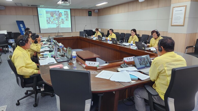 ’2024년 성공적인 을지연습을 위한 준비보고회를 열고 준비상황 점검(가축위생방역지원본부 제공)