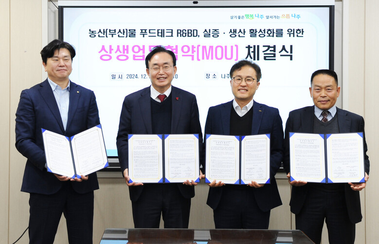 농협식품R&D연구소, 지역산업 활성화를 위한 4자 간 업무협약 농협 제공)