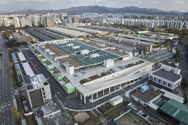 서울시농수산식품공사는 가락시장 현대화사업 도매권역 1공구 전경(서울시농수산식품공사 제공)