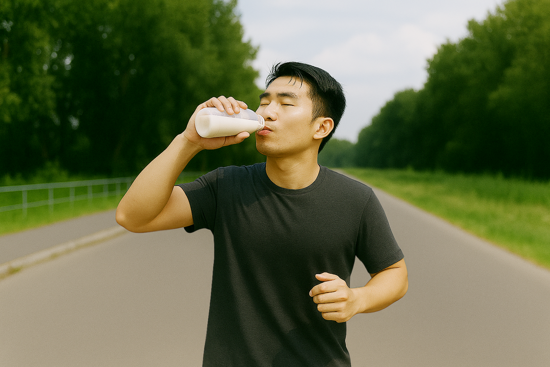 "러닝 후 회복, 우유 한 잔으로 완성하세요"