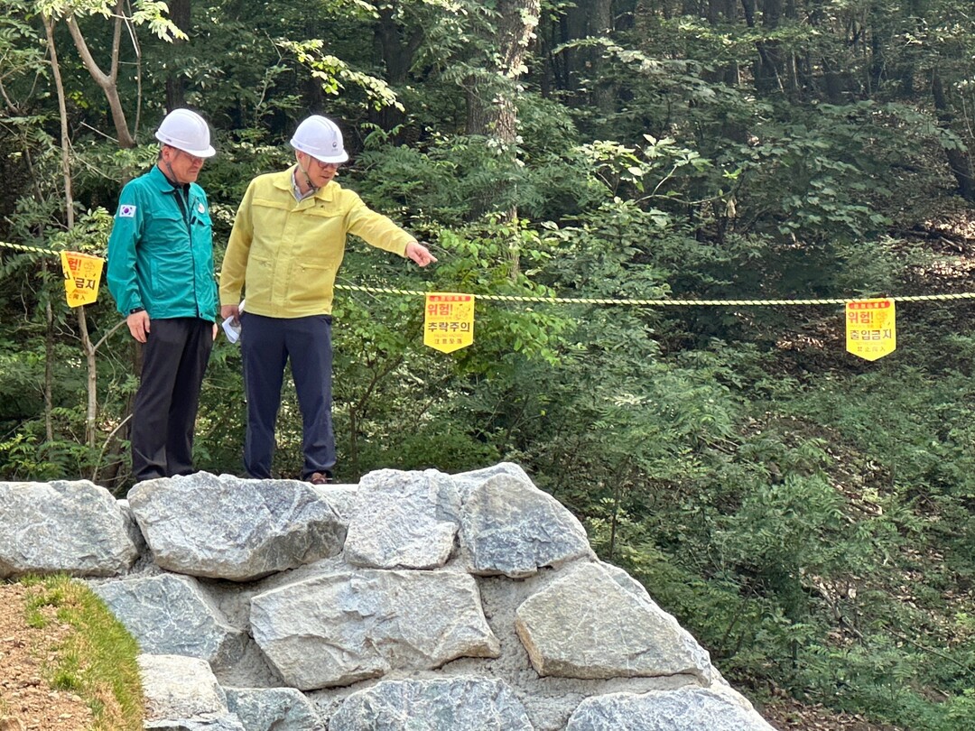 [포토뉴스]임하수 산림청 차장, 호우 대비 산사태취약지역 현장 점검