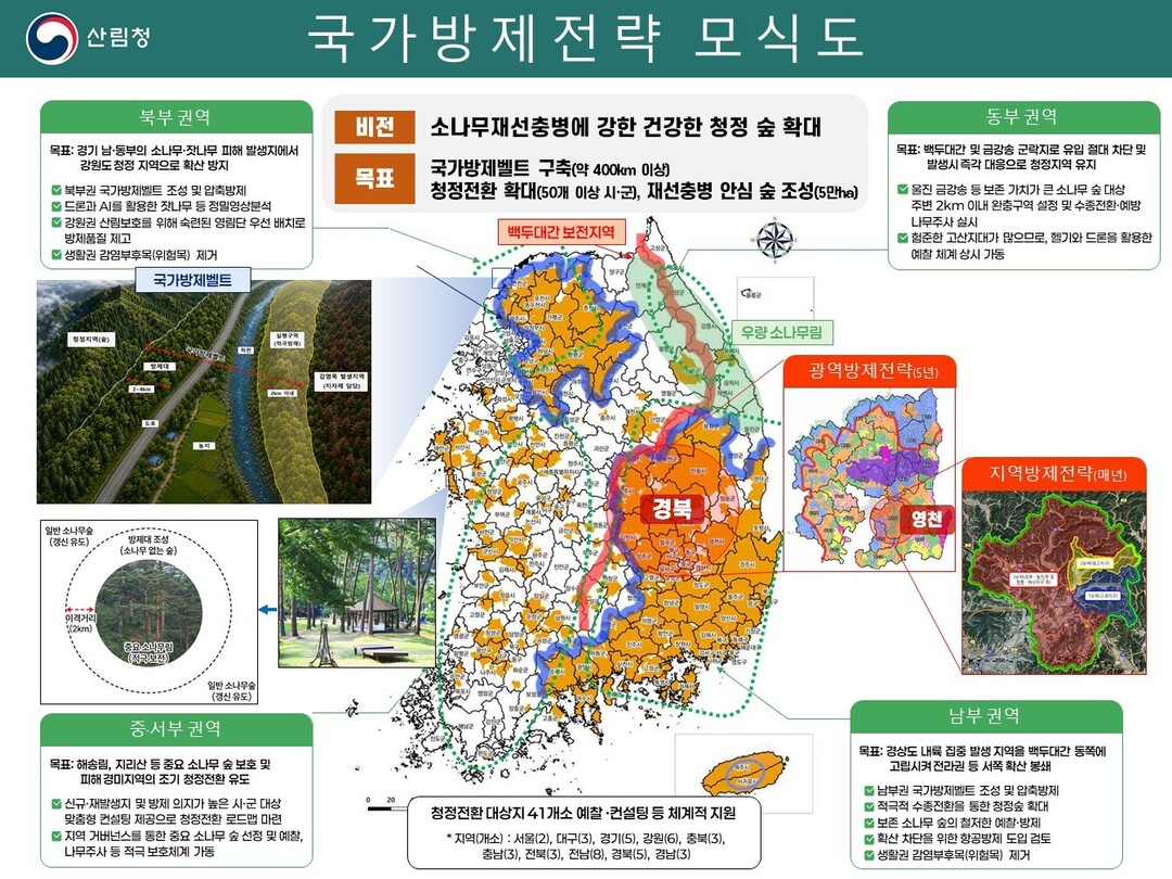 산림청, 충남 서해안 재선충병 확산 차단을 위한 전략적 방제체계 구축